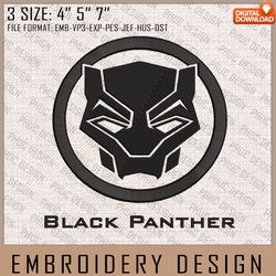 black panther embroidery files, marvel comics, movie inspired embroidery design, machine embroidery design