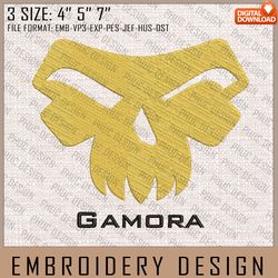 gamora embroidery files, marvel comics, movie inspired embroidery design, machine embroidery design