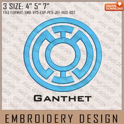 ganthet embroidery files, dc comics, movie inspired embroidery design, machine embroidery design