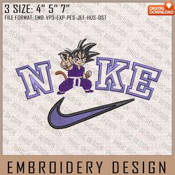goku nike embroidery files, nike embroidery, dragon ball, anime inspired embroidery design, machine embroidery design 5