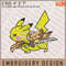 Pikachu Cosplay Zenitsu Embroidery Files, Demon Slayer x Pokemon, Anime Inspired Embroidery Design 1.jpg