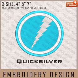 quicksiver embroidery files, marvel comics, movie inspired embroidery design, machine embroidery design