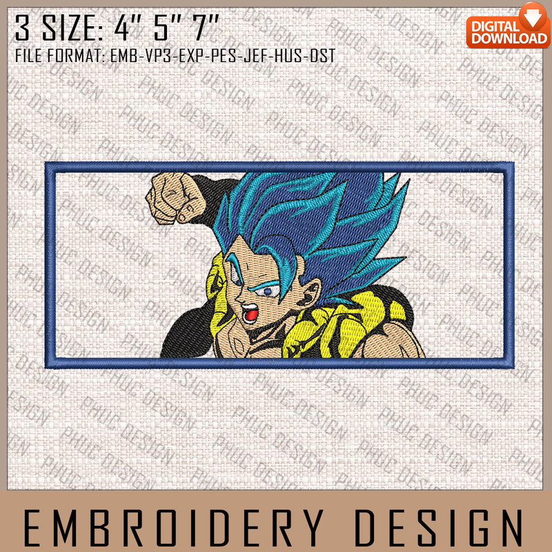 Son Goku Embroidery Files, Dragon Ball, Anime Inspired Embroidery Design, Machine Embroidery Design 4.jpg
