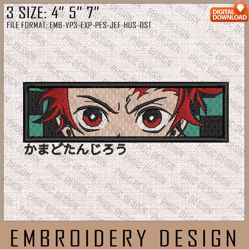 Tanjiro Embroidery Files, Demon Slayer, Anime Inspired Embroidery Design, Machine Embroidery Design 2.jpg