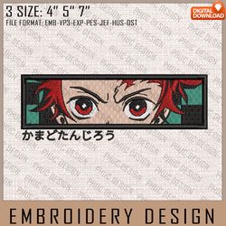 tanjiro embroidery files, demon slayer, anime inspired embroidery design, machine embroidery design 2