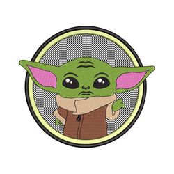 baby grogu embroidery designs, this is the way alien embroidery designs, digitizing machine embroidery files - 3 sizes -