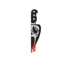 halloween ghost embroidery design, horror ghost with knife face boo machine digital embroidery design files, 4 sizes, in