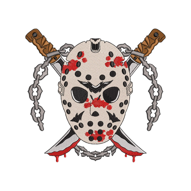 Halloween Horror Embroidery Designs, Retro Horror Bloody Knife Killer Digital Embroidery Machine Design Files - 4 Sizes - Instant Downloads.jpg