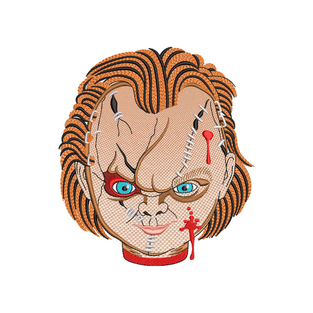 Halloween Horror Face Embroidery Designs, Bloody Knife Child Killer Embroidery Designs Halloween Villains Digital Machine Embroidery Pattern.jpg