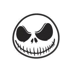 jack applique embroidery designs, pumpkin king jack skull face applique digitizing machine embroidery files - 7 sizes -