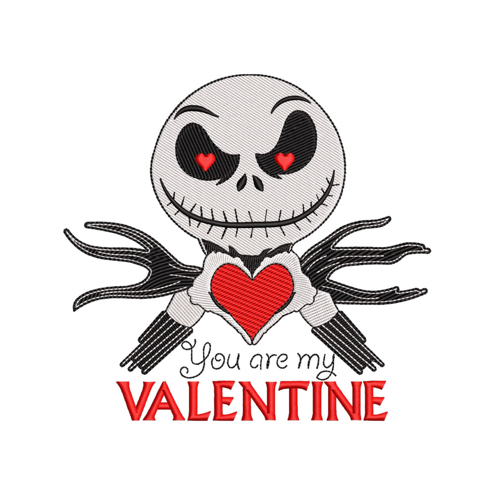 Pumpkin King of Halloween Jack Embroidery Designs, Valentine's Day Skull Digitizing Machine Embroidery Files - 4 Sizes - Instant Downloads.jpg