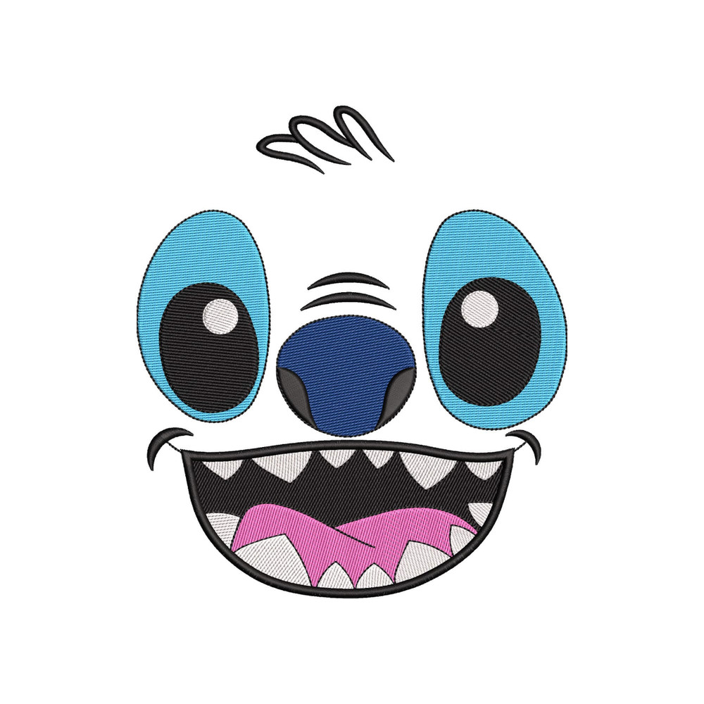 Stitch Embroidery Designs, Baby Laughing Stitch Embroidery Patterns, Digitizing Machine Embroidery Files - 5 Sizes - Instant Downloads.jpg