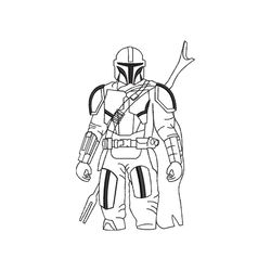 this is the way embroidery designs, mando baby grogu embroidery patterns, digitizing outline embroidery files - 4 sizes