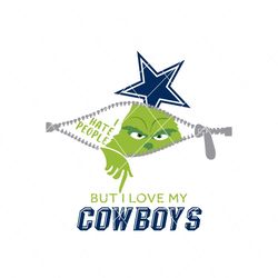 grinch i hate people but i love my cowboys svg