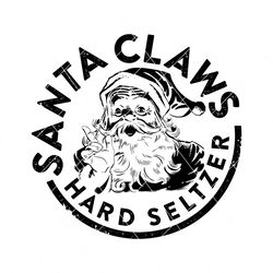 vintage santa claws hard seltzer svg