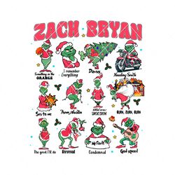 funny grinch zach bryan christmas albums png
