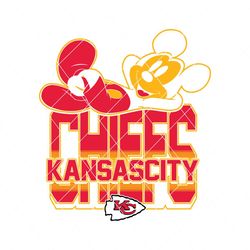 Mickey Mouse And Kansas City Chiefs Football Team Svg