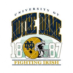 retro notre dame fighting irish 1887 svg