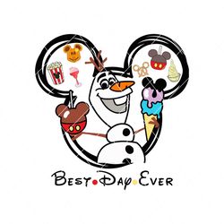 Funny Olaf Best Day Ever Snacks SVG