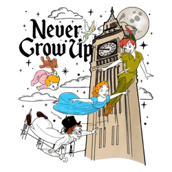 disney peter pan tinkerbell never grow up cartoon png