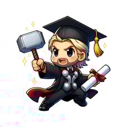 superhero thor cartoon graduation png digital download files