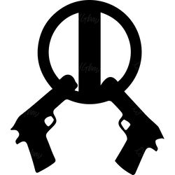 deadpool character svg instant download guns