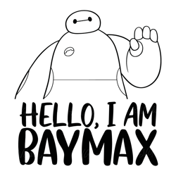 hello i'm baymax svg big hero png clipart