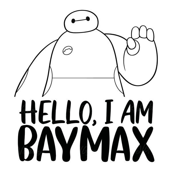 Hello I’m Baymax SVG Big Hero png clipart | Inspire Uplift