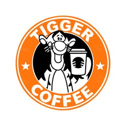 tigger svg coffee winnie the pooh coffee dxf png clipart, cut file layered by color