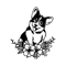 Floral-Pembroke-Welsh-Corgi-SVG-Digital-Download-Files-2255281.png