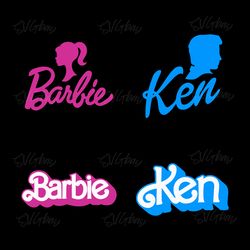 barbie and ken svg & png digital files - perfect for crafts, scrapbooking