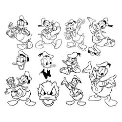 donald duck bundle svg, shirt files for cricut and silhouette