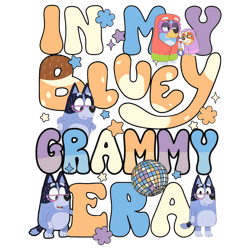 Bluey In My Grammy Eras PNG Files, Bluey Png