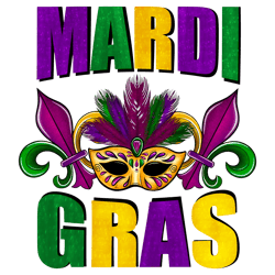 Mardi Gras Png Sublimation Design, Happy Mardi Gras Png, Mardi Gras Carnival Png