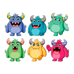 cute monster clipart, moster png, monster clip art, monsters character clipart, instant download