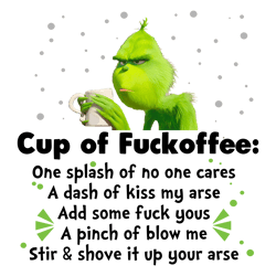 Cup of Fuckoffee png Christmas png Elf Png Christmas Sublimation Png Sublimation File Sublimation File