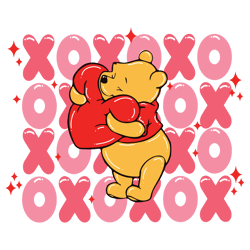Valentine XOXO Winnie The Pooh SVG