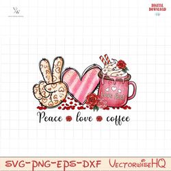 Peace love coffe PNG file