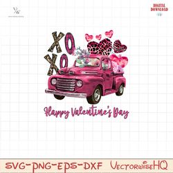 Valentine Truck XOXO PNG file, Happy Valentine Png