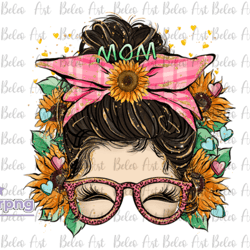 mothers day messy bun black hair design