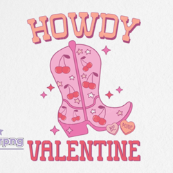 retro valentines png sublimation howdy