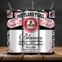 portland trail blazers tumbler wrap, basketball design,nba teams,nba sports,nba tumbler wrap,nba ds-34