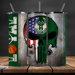 milwaukee bucks tumbler wrap, nba tumbler wrap,nba design png 09