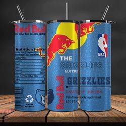 memphis grizzlies tumbler wraps, nba red bull tumbler wrap 45