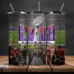 Kansas City Chiefs Vs San Francisco 49ers Super Bowl Tumbler Png, Super Bowl 2024 Tumbler Wrap 01