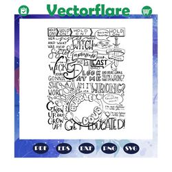 wicked witch of the east bro hand lettered svg, wicked witch svg, hand lettering svg, wizard of oz svg, tiktok svg, tik