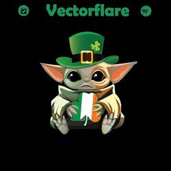 st patrick baby yoda svg, st patricks day svg, baby yoda svg, yoda svg, cute yoda, st patricks day gift, four leaf clove
