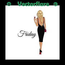 friday girl svg files for silhouette, files for cricut, svg, dxf, eps, png instant download