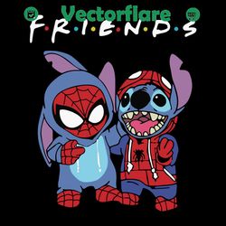 baby stitch and spider friends svg, halloween svg, baby stitch svg, spiderman svg, baby spiderman svg, cute stitch svg,