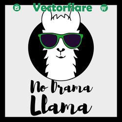 no drama llama svg, trending svg, llama svg, llama lovers svg, cute llama svg, llama gift svg, no drama svg, funny desig